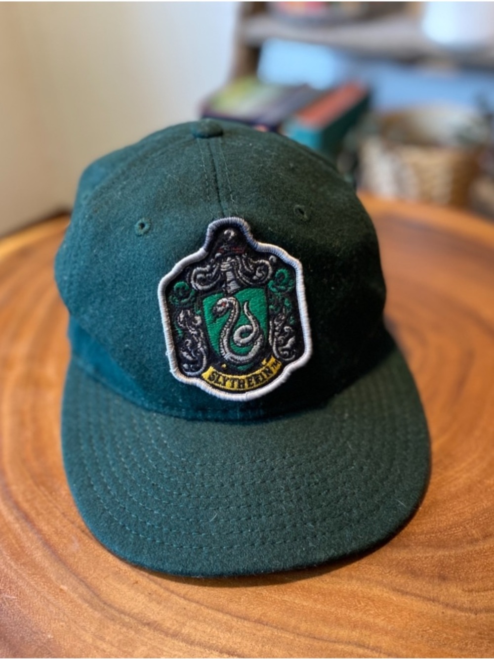 Harry Potter Slytherin House Crest Corduroy Dark Green Snapback Baseball Cap